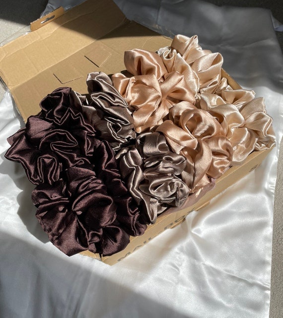 100% Mulberry Silk Hair Scrunchie,Silk Hair Tie, Silk Gift