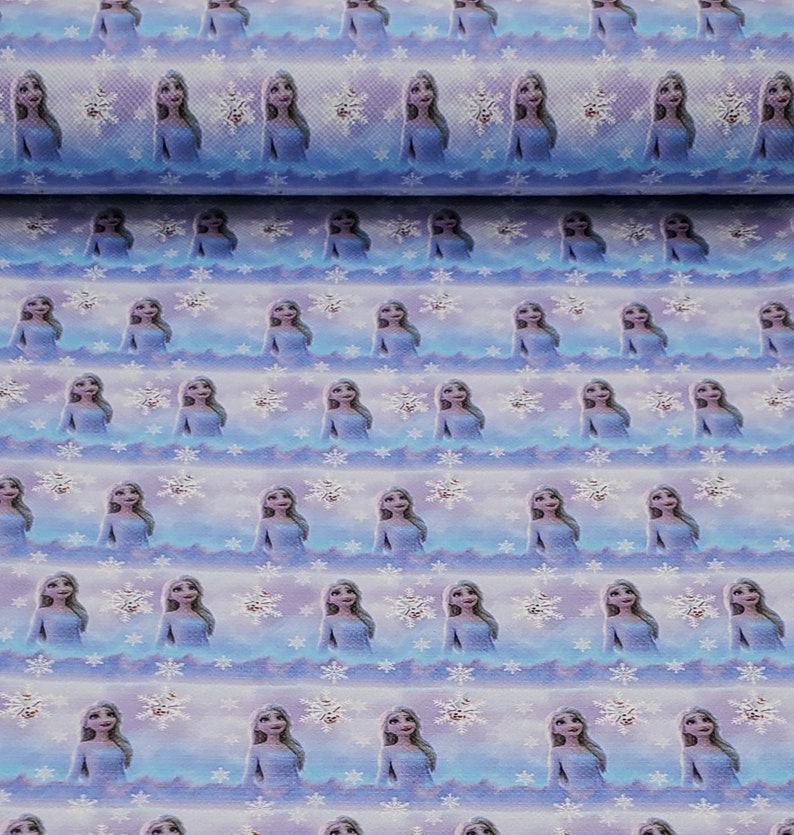 Elsa Frozen II Themed Printed Faux Leather Vinyl Sheet R600-C