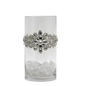 Bijoux Candles Deluxe Thick Glass Square Candle With 4-wicks With Faux Pearl  Applique 40 Oz 