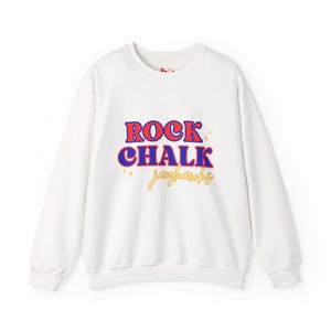 Rock Chalk Crewneck Sweatshirt | Kansas Jayhawks | KU College Gear | Unisex | Gift for Students | Game Day Apparel