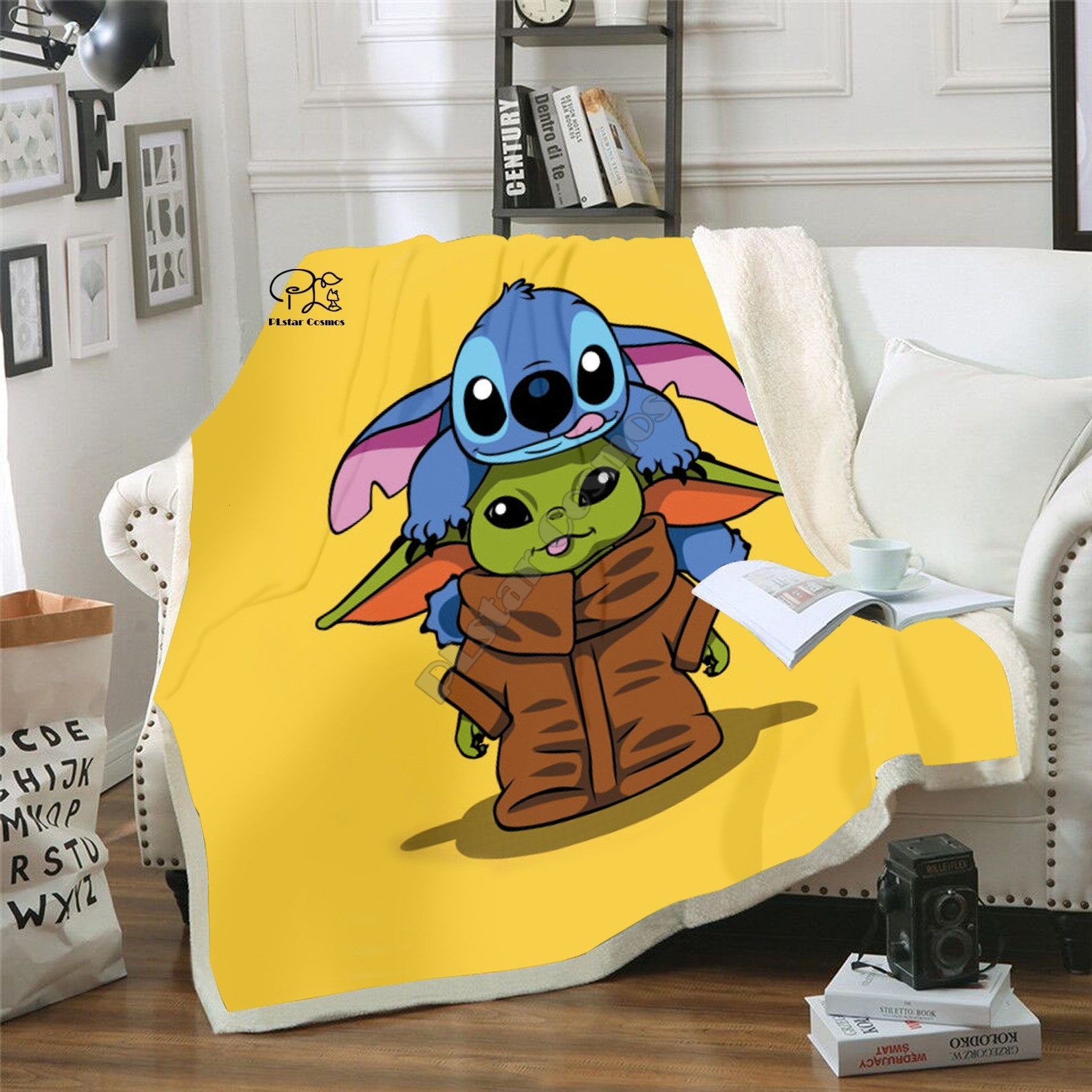 Star Wars Baby Yoda Blanket Design Flannel Fleece Blanket Etsy