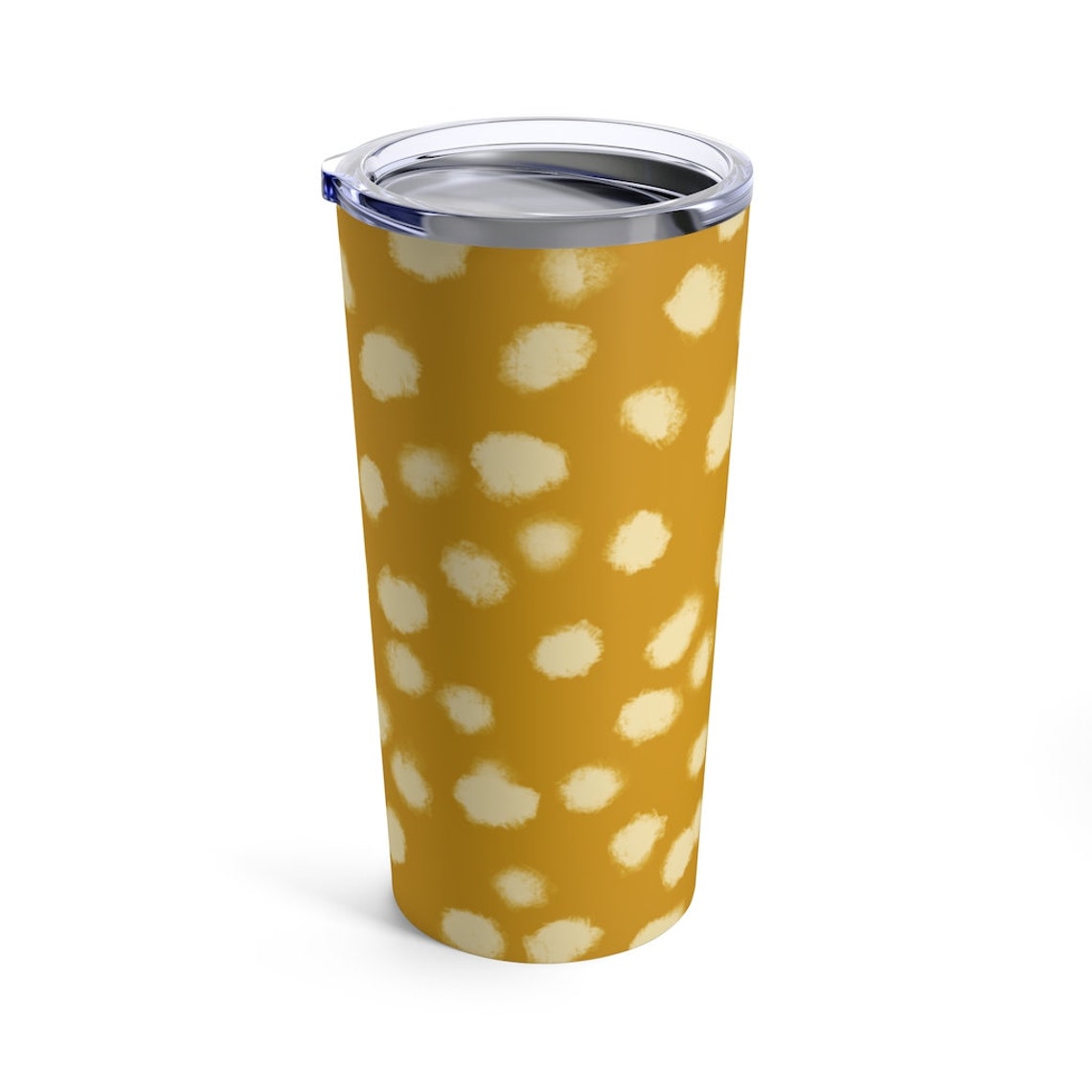 Yellow Polka Dot Tumbler 20oz Mustard Yellow Polka Dot Etsy