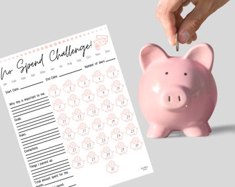 No Spend Challenge | No Spend Month Tracker | Bullet Journal Planner