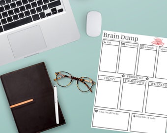Brain Dump | Thought Organizer | Clear Your Mind | Stop the Overwhelm
