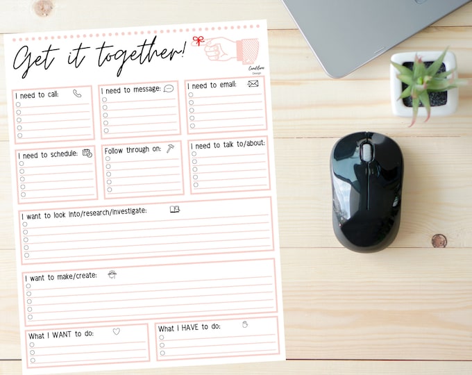 Editable Brain Dump | Thought Organizer | Bullet Journal Planner | Get ...
