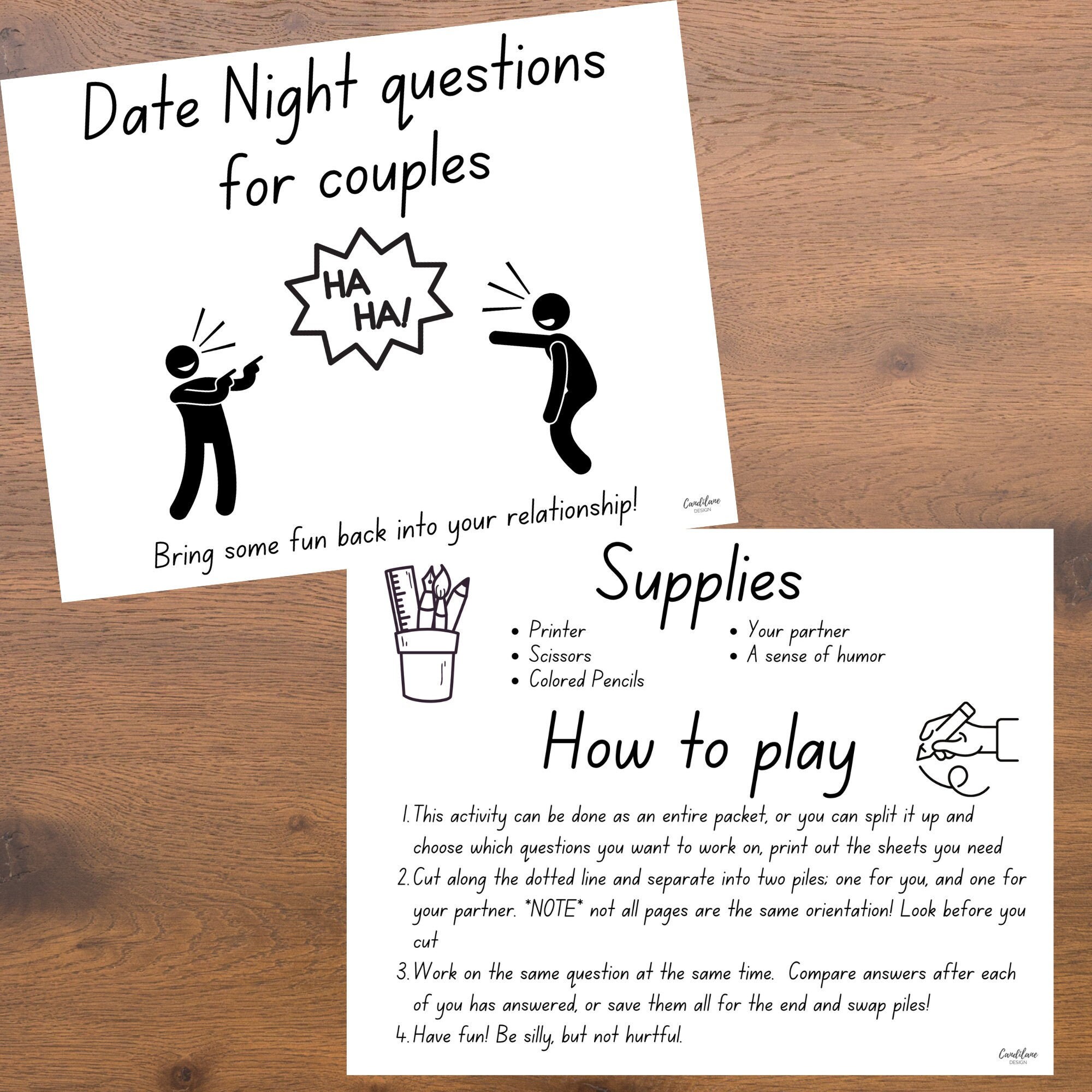 Date Night Idea Printable | Couples Activity | Couples Game | Fun ...