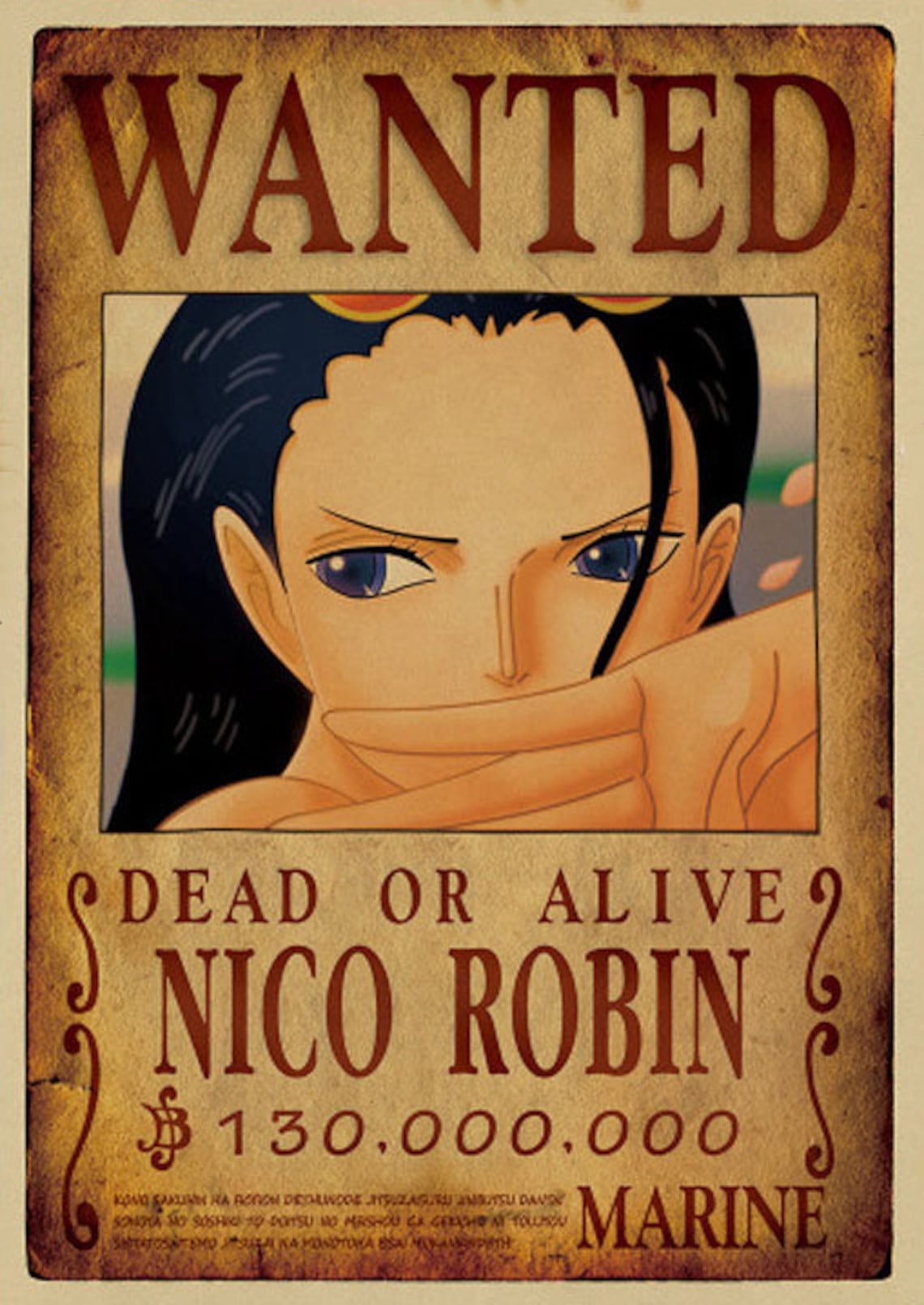One Piece Strawhats Wanted Posters Wall Stickers Etsy