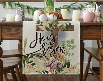 He is Risen Table Runner - Etsy