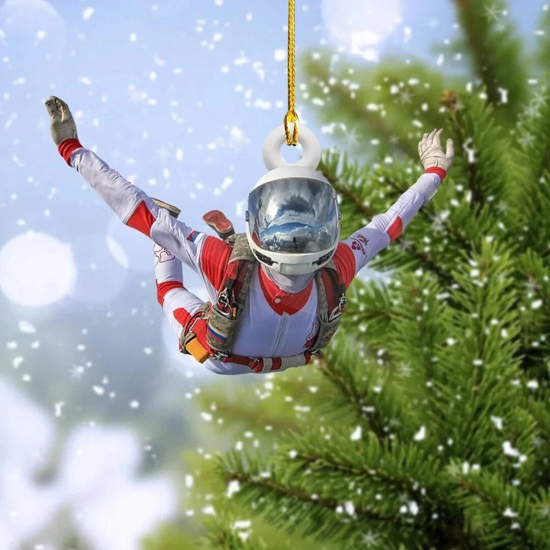 Skydiving Christmas Ornament 