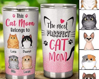 Gift for Cat Lovers 22oz Cat Coffee Mug Cat Vacuum Insulated Tumbler