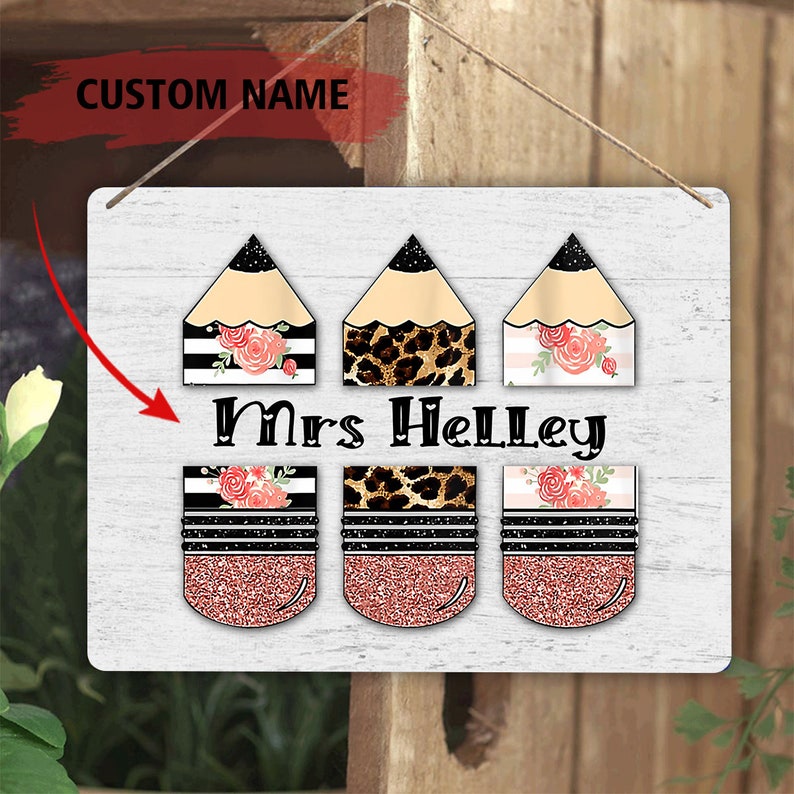 Classroom Decorations Teacher Personalized Door Sign Etsy