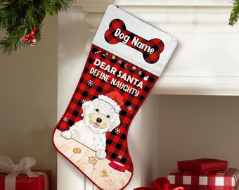 Pet Collection Valery Madelyn 21 Inch Large Joyful Pet Christmas Stockings Decorations Personalized Hanging Ornamnets with 3D Dog and Faux Fur Cuff for Xmas Gifts