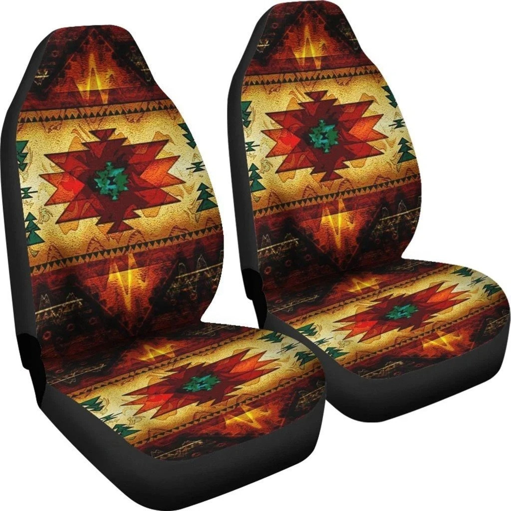 Discover Vintage Tribal Dark Brown Native American Design Car Seat Covers