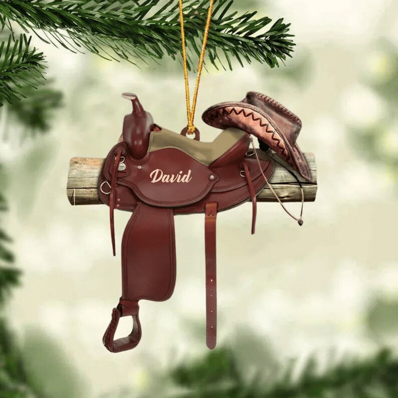 Personalized Horse Saddle Flat Christmas Ornament for Horse Etsy