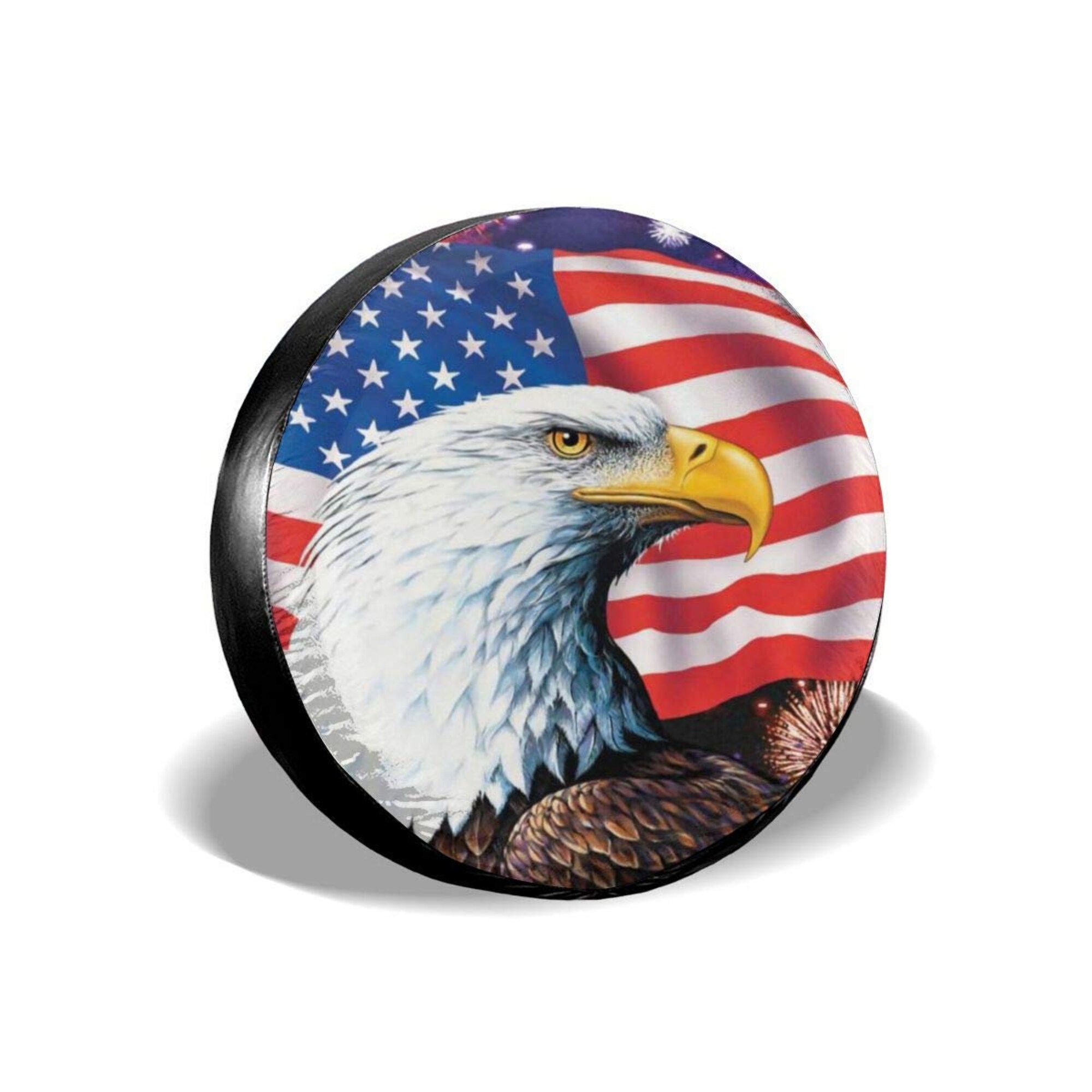 American Eagle Flag Spare Tire Cover Wheel Cover