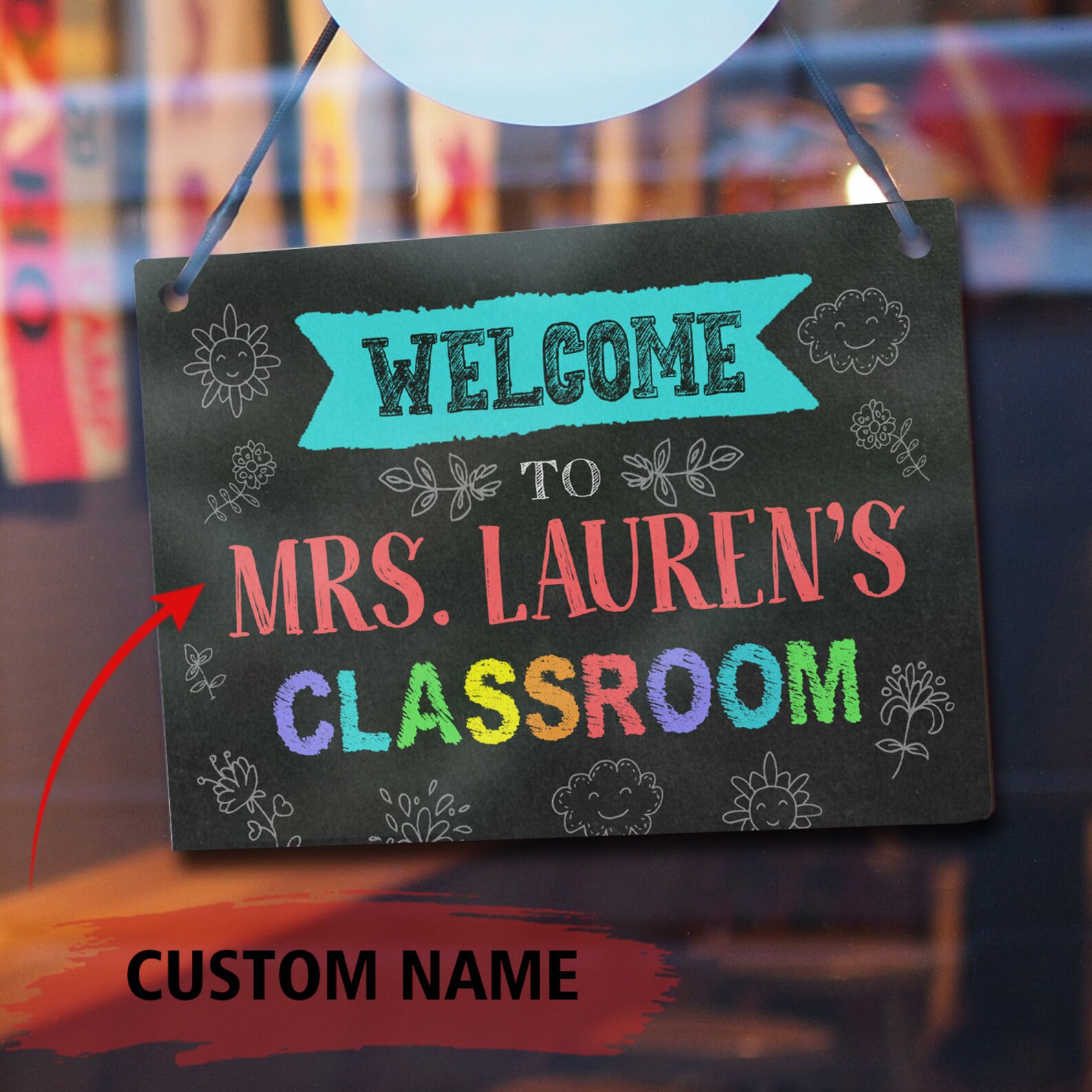 Classroom Decorations Teacher Personalized Door Sign Etsy