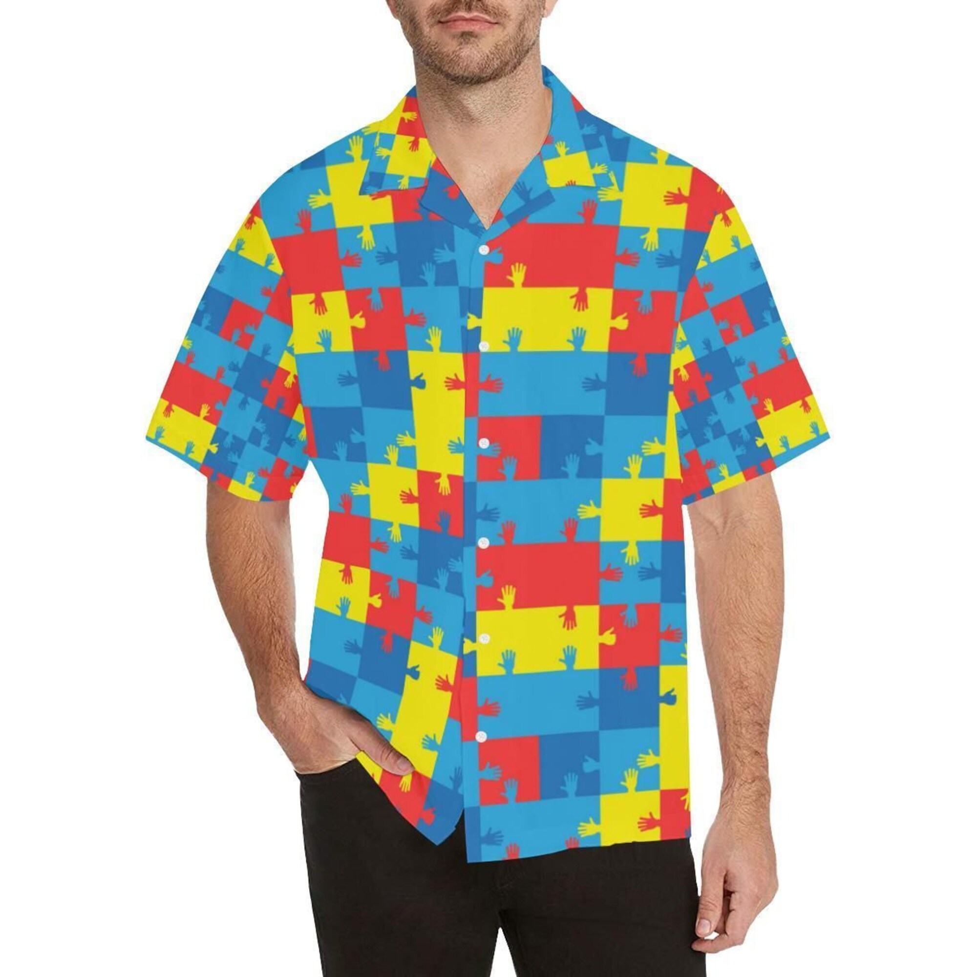 Discover We Wear Blue Autism Awareness Day Hawaiian Shirt