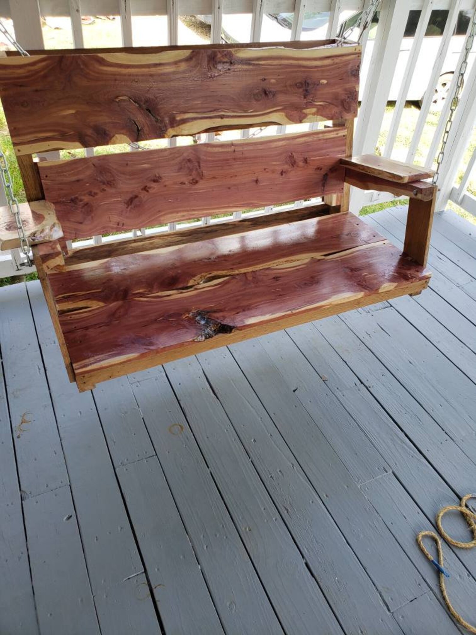 Cedar Porch Swing Etsy