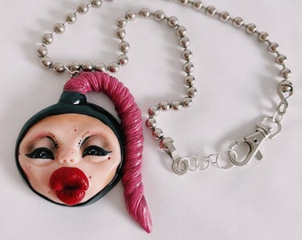 Priscilla the latex masked girl necklace