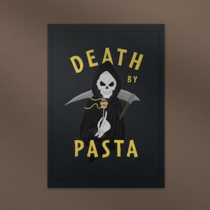 Death by Pasta art print - unframed