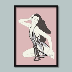 Cher illustrated art print - unframed wall art