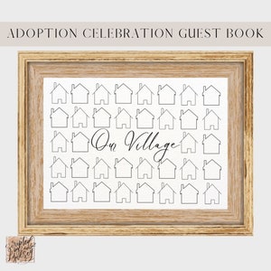 Our Village Adoption Guest Book, Adoption Celebration, Adoption Party, Our Village, Adoption Party Decor