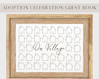 Our Village Adoption Guest Book, Adoption Celebration, Adoption Party, Our Village, Adoption Party Decor