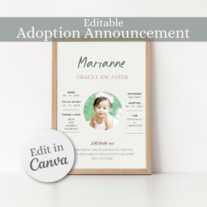 Minimal Adoption Announcement, Sibling Adoption Announcement, Adoption Celebration Announcement, Finalized Adoption Announcement, Adoption