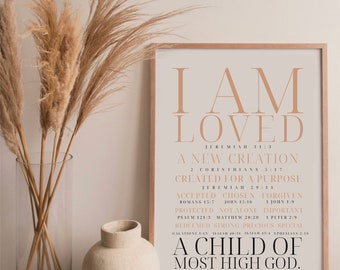 I AM Print, Foster Care and Adoption Print, Who God says I am Print,Nursery Decor,