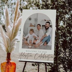Adoption Welcome Sign Family Portrait Adoption Party Decor Adoption Day Keepsake Adoption Celebration Decor Adoption Day Family Sign