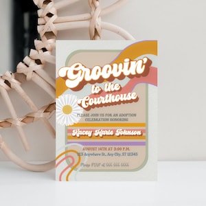 Adoption Party Invitation, Meet me at the courthouse, adoption announcement, adoption party decor, adoption celebration, adoption party
