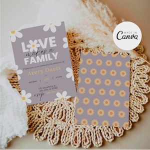 Adoption Invitation Adoption Day Girly Party Invite Love makes a Family Adoption Announcement Adoption Party Decor Adoption Day Celebration