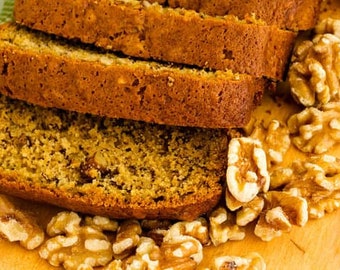 Vegan Organic Dairy & Gluten Free Walnut Banana Bread