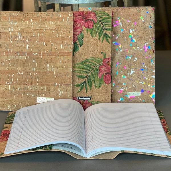 Cubiertas de cuaderno de composición de corcho