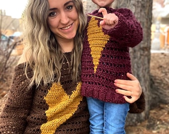 Crochet Sweater Pattern, Mommy and Me Patterns, Momma and Mini Sweater, Crochet Patterns, Crochet Jumper, PDF Crochet Pattern