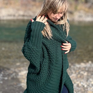 Crochet Evergreen Cocoon Shrug