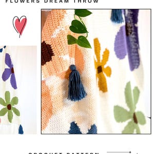 Crochet Flowers Dream Throw