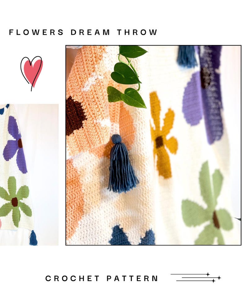 Crochet Flowers Dream Throw