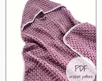 Gehaakt babyhanddoekpatroon met capuchon, C2C-techniek (pdf direct downloaden)