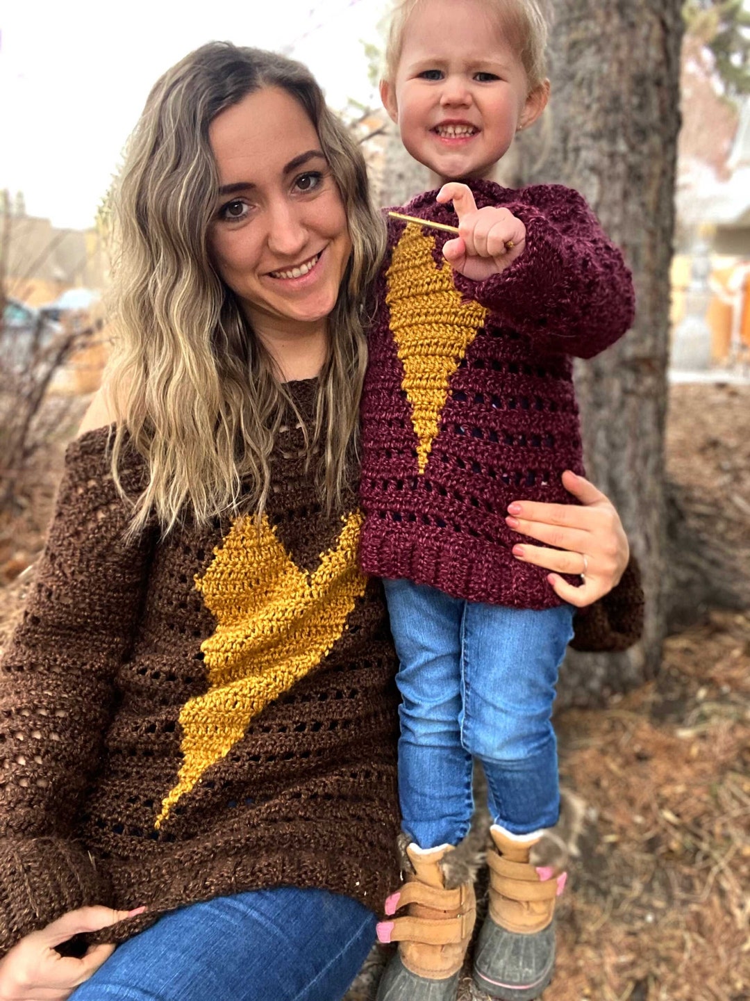 Crochet Sweater Pattern, Mommy and Me Patterns, Momma and Mini Sweater