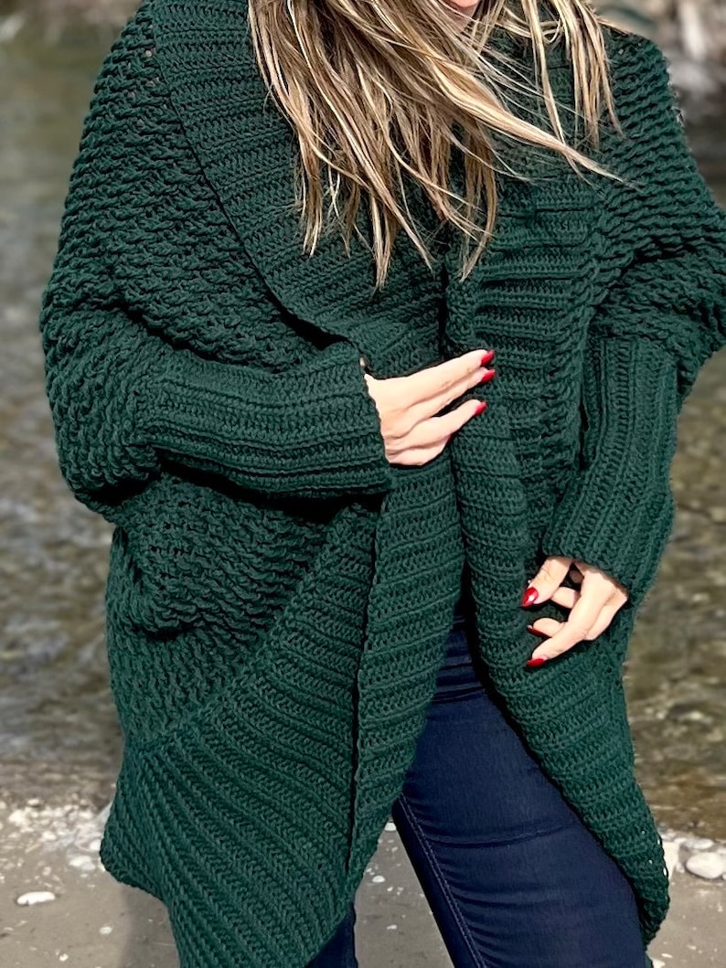 Crochet Evergreen Cocoon Shrug