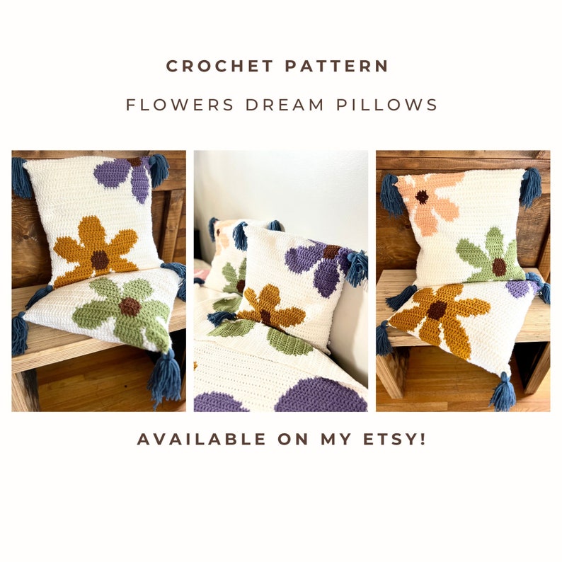 Crochet Flowers Dream Pillows