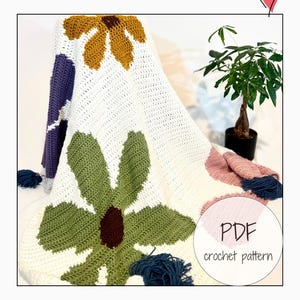 Crochet Flowers Dream Throw