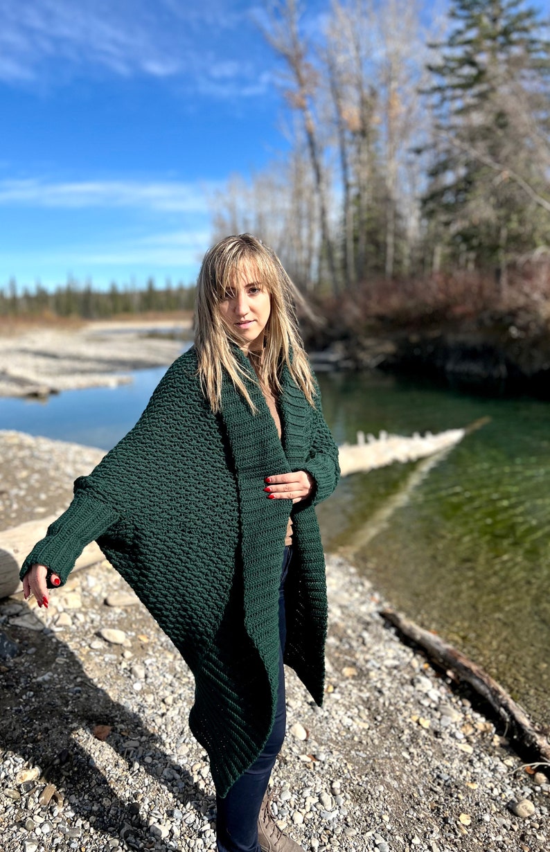 Crochet Evergreen Cocoon Shrug