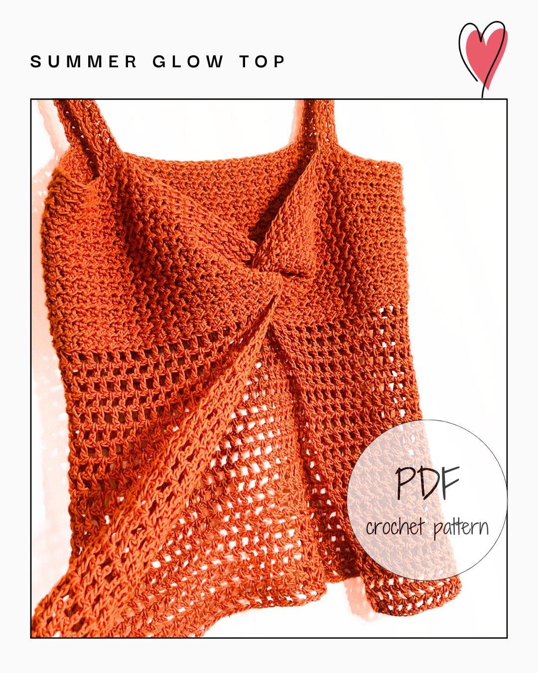 Crochet Summer Top Pattern: Size-inclusive Twisted Design (PDF Pattern ...
