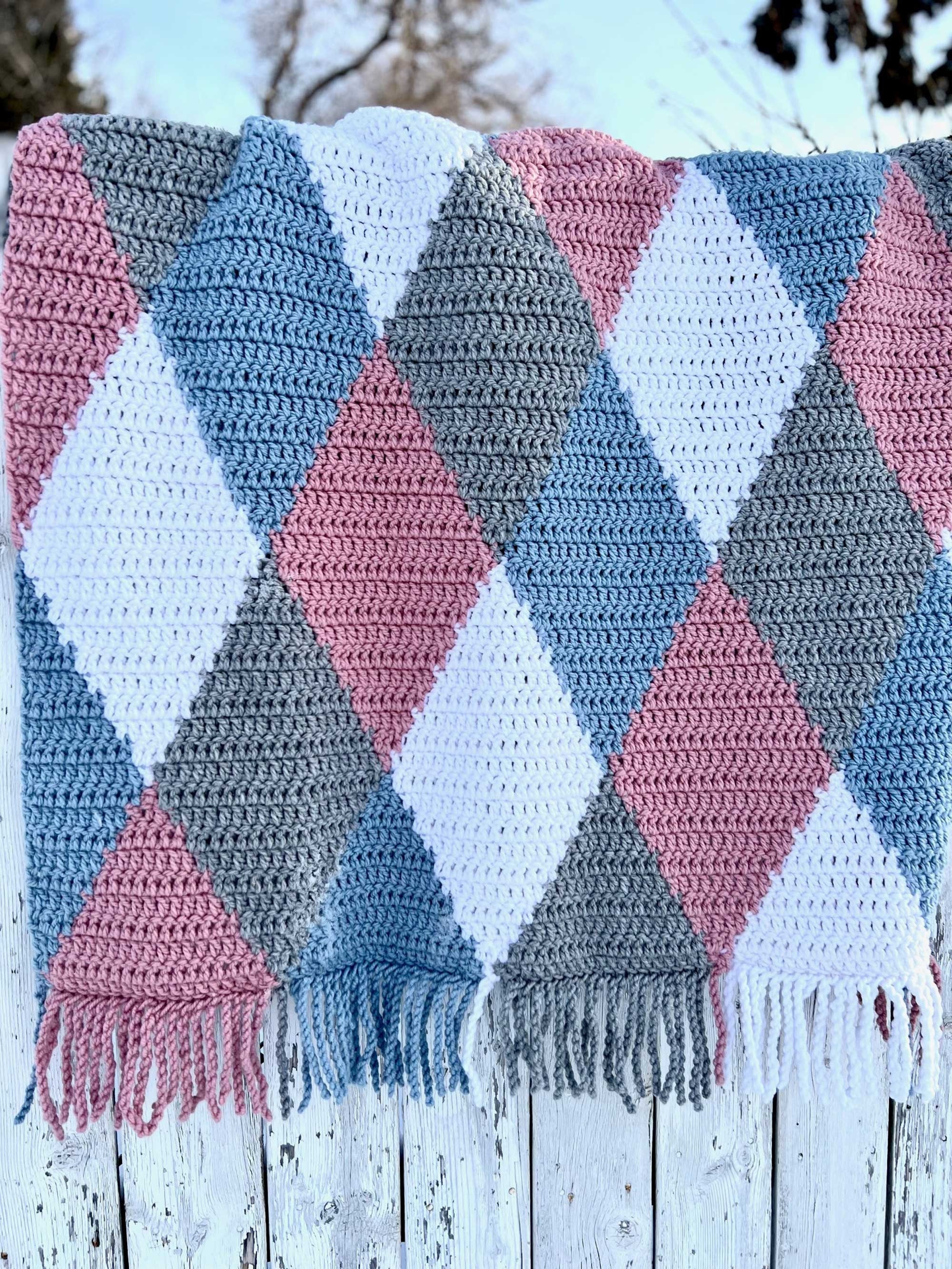 Sunday Sorbet Crochet Throw Pattern, Crochet Blanket Pattern, PDF DIGITAL DOWNLOAD, Crochet Easy Pattern, Crochet Chunky Blanket Pattern