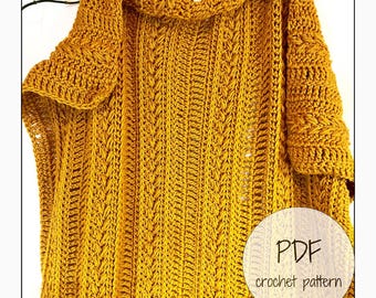 Crochet Chunky Blanket Pattern, Textured Throw (PDF Pattern)
