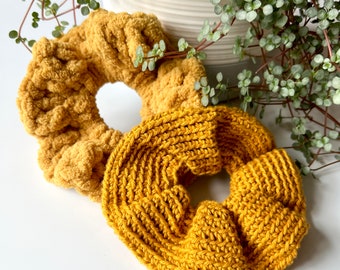 Crochet Scrunchie Pattern, Crochet Hair Scrunchies, 2in1 Crochet Pattern, Crochet Accessories Pattern, Easy Beginner Crochet Patterns