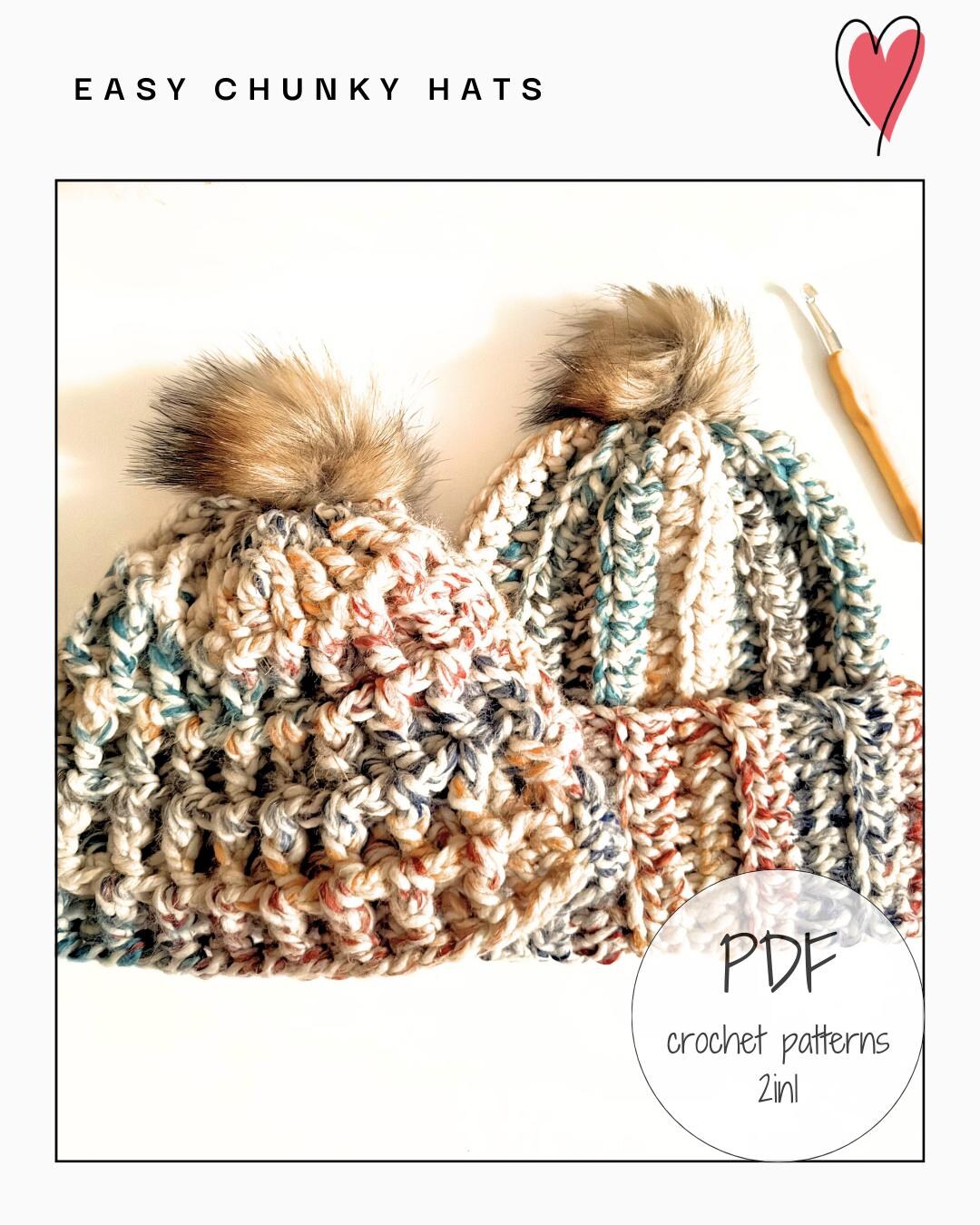 Easy Chunky Crochet Beanie Pattern Bundle (PDF Download) - Etsy