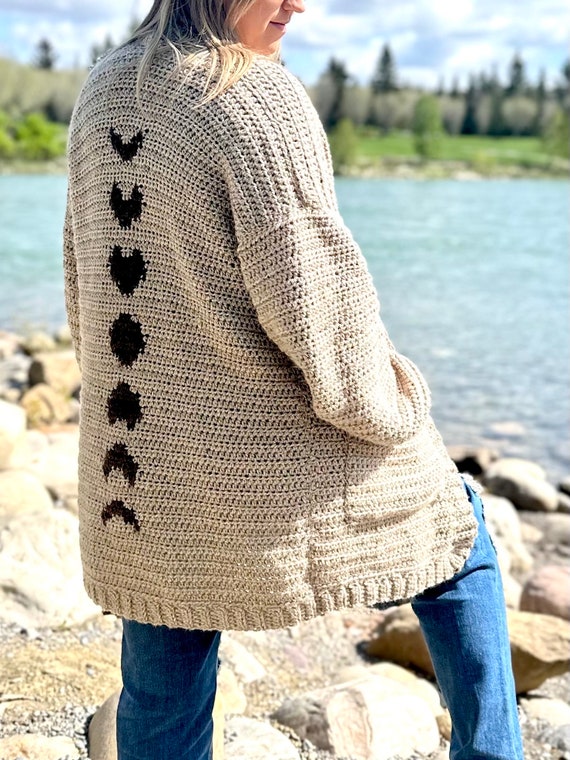 Crochet back cardigan hotsell